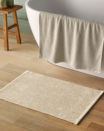 Silentnight Textured Knot Cotton Bath Mat