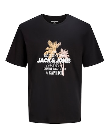 Jack & Jones Gradient Graphic T-Shirt 2 Pack - Black/White