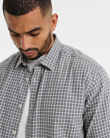 Jack & Jones Carter Long Sleeve Shirt - White/Black
