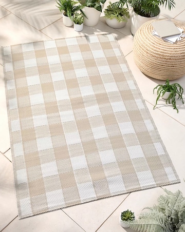 Gingham Outdoor Rug