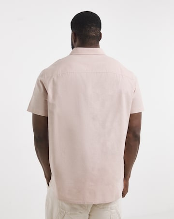 Short Sleeve Linen Blend Shirt