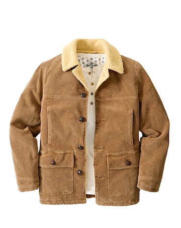 Joe Browns Kodiak Cord And Borg Coat - Brown