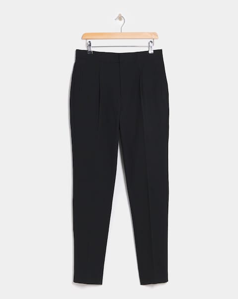 Linen Blend Elasticated Tapered Trouser