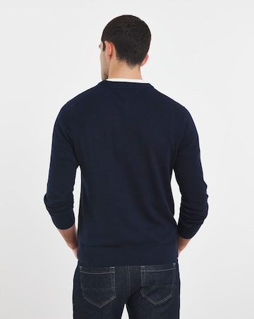 Tommy Hilfiger Cotton Cashmere Crew Neck Jumper - Navy
