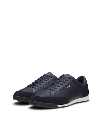 BOSS Nitan Low Top Trainers - Navy