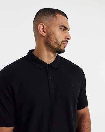 Jack & Jones Austin Waffle Polo - Black
