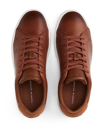 Tommy Hilfiger Court Leather Trainers - Cognac
