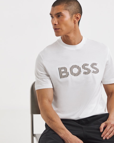 BOSS Short Sleeve Embroidered Logo T-Shirt - White