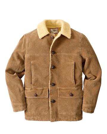 Joe Browns Kodiak Cord And Borg Coat - Brown
