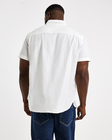 Short Sleeve Linen Blend Shirt