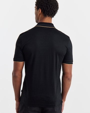 BOSS Short Sleeve Tipped Polo - Black