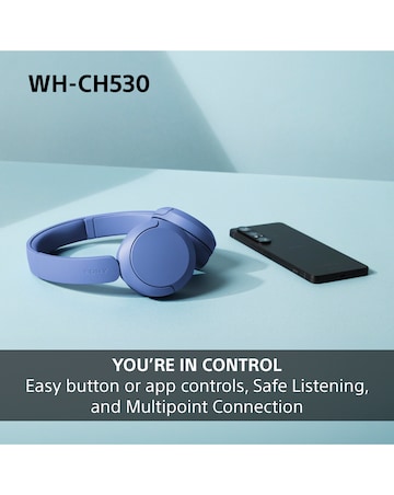 Sony WH-CH530 Wireless On-Ear Headphones - White