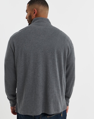Polo Ralph Lauren Estate Rib 1/4 Zip Pullover - Grey Heather