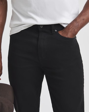 Union Black Straight Stretch Gabardine Jeans