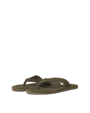 Jack & Jones Suede Flip Flop - Olive