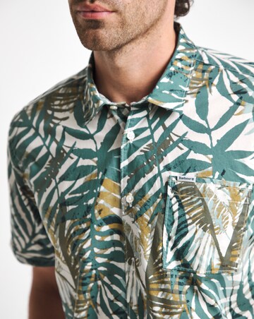 Barbour Gleaston Short Sleeve Printed Summer Shirt - Teal