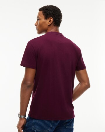 Tommy Jeans Short Sleeve Linear Logo T-Shirt - Berry