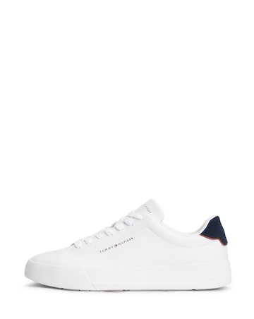 Tommy Hilfiger Court Leather Trainers - White/Navy