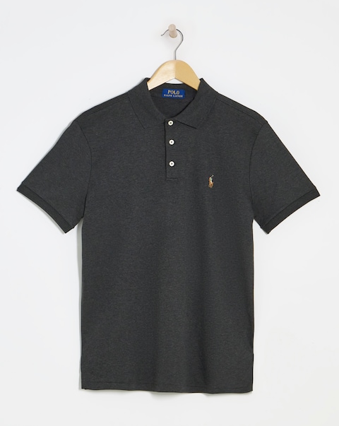 Polo Ralph Lauren Short Sleeve Soft Cotton Polo - Black Marl
