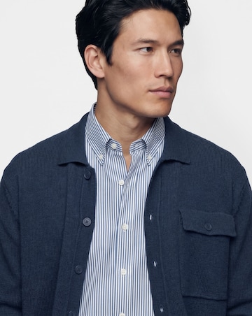 Wool Mix Button Through Knitted Shirt