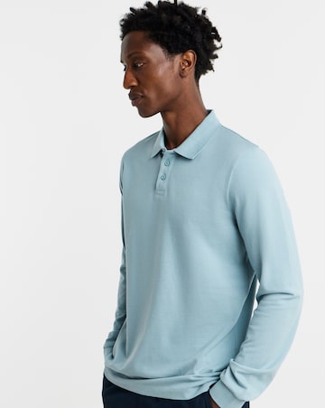 Core Long Sleeve Pique Polo Long Length