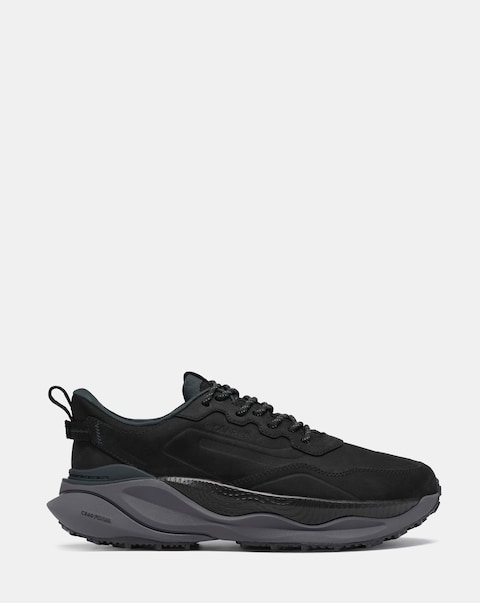 Clarks Pace Trail Lo Waterproof Trainer - Black