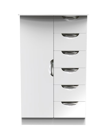 Haydn Ready Assembled 1 Door 5 Drawer Kids Wardrobe - Kids