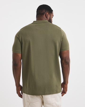 Pique Polo Long Length-Olive