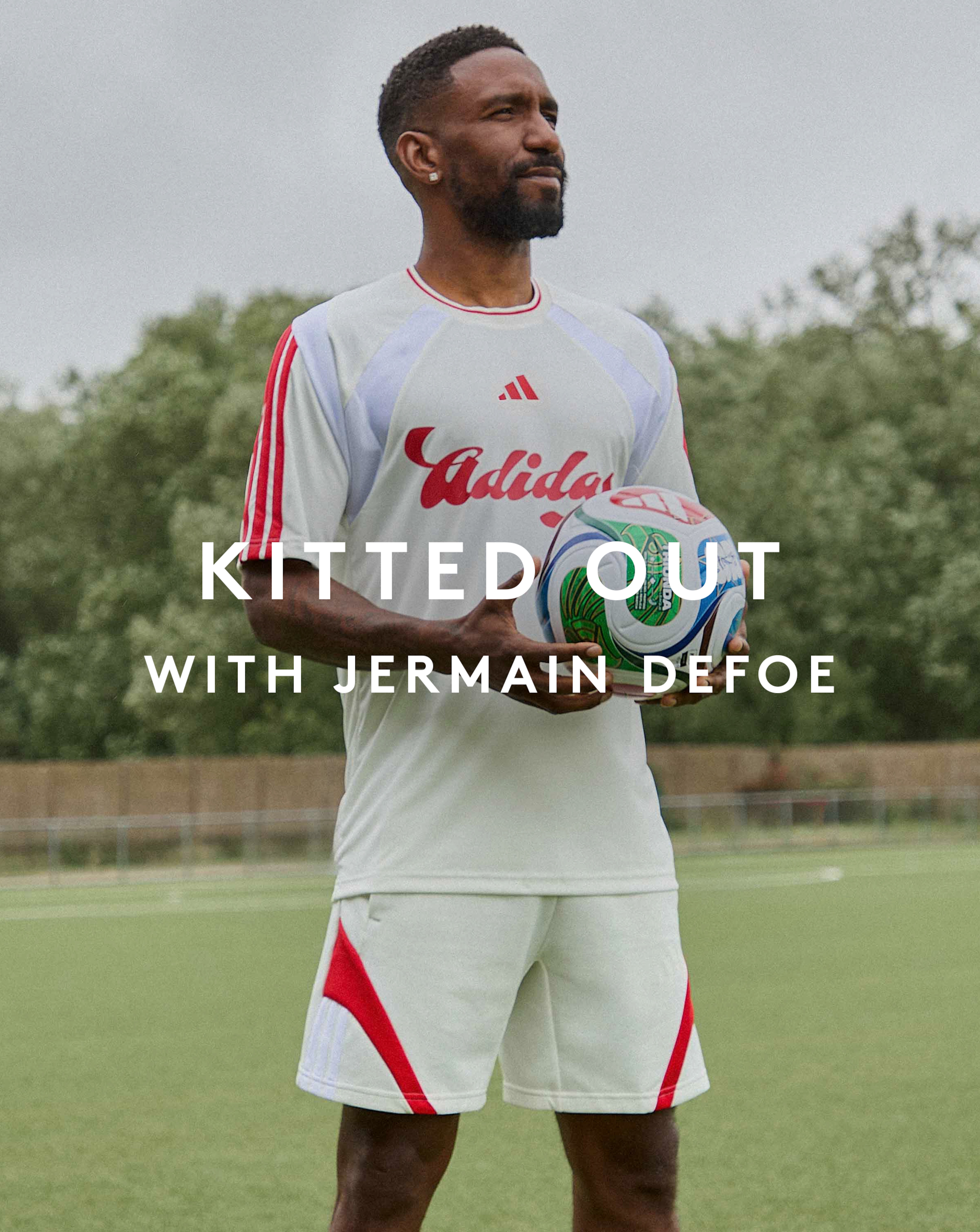 Kitted Out with Jermain Defoe. Jermain wears adidas Tiro T-Shirt with adidas Tiro Shorts