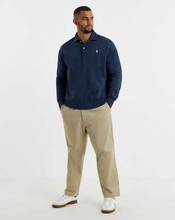 Polo Ralph Lauren Button Collar Sweatshirt - Navy