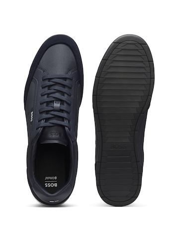 BOSS Nitan Low Top Trainers - Navy