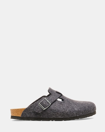 Birkenstock Classic Wooly Arizona Clogs - Anthracite