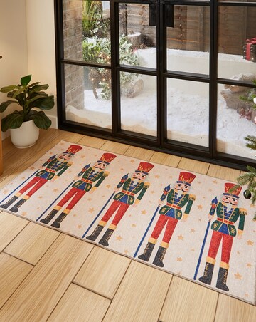 Christmas Nutcracker Washable Large Doormat