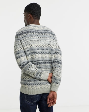 Knitted Fairisle Crew Neck Jumper