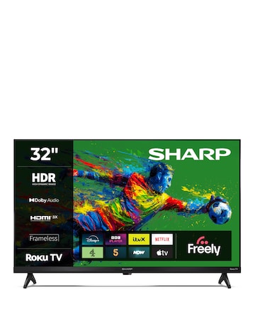 Sharp 1T-C32HD2225KB 32in Smart HD Roku Freely LED TV