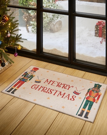 Christmas Nutcracker Washable Doormat