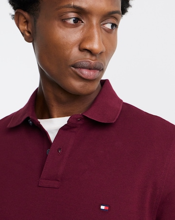 Tommy Hilfiger Long Sleeve 1985 Pique Polo - Burgundy