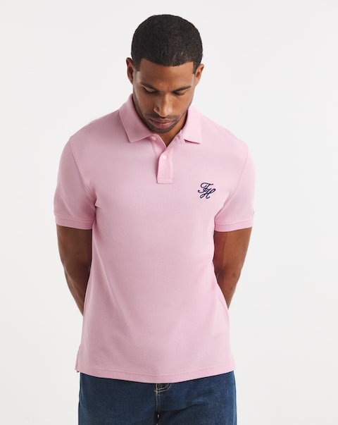 Tommy Hilfiger Short Sleeve Script Polo - Pink