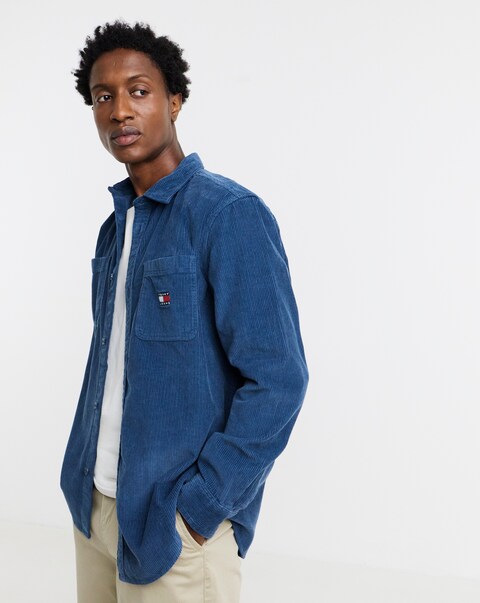 Tommy Jeans Relax Fit Corduroy Shirt - Navy