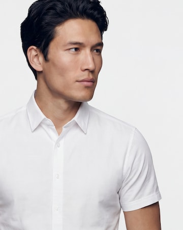 Short Sleeve Linen Blend Shirt