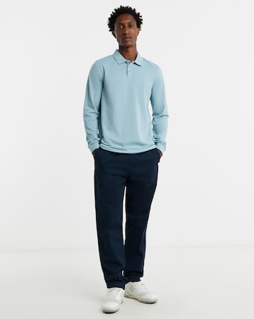 Core Long Sleeve Pique Polo Long Length