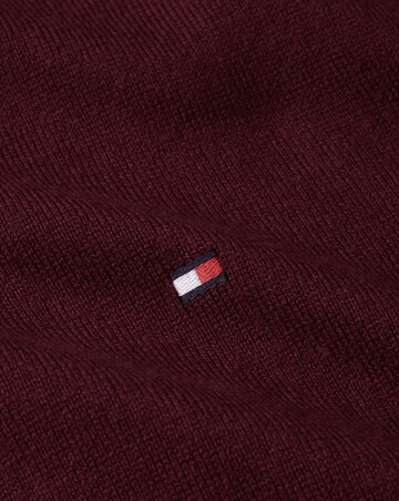 Tommy Hilfiger Cotton Cashmere Crew Neck Jumper - Burgundy