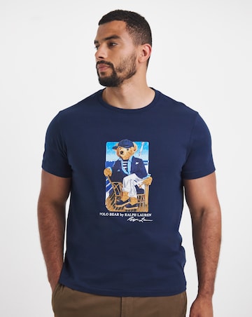 Polo Ralph Lauren Short Sleeve Bear Graphic T-Shirt - Navy