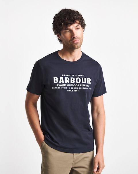 Barbour Moorside Short Sleeve Logo T-Shirt - Navy