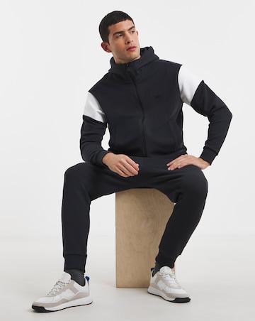 BOSS Contrast Hooded Zip Through Tracksuit - Navy