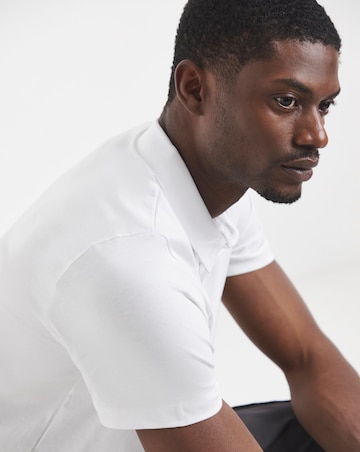 Pure Cotton Jersey Polo Long Length- White
