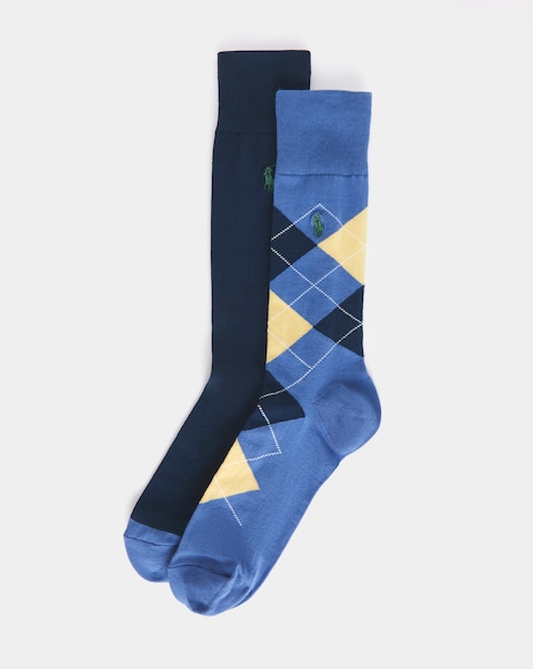 Polo Ralph Lauren 2 Pack Argyle Socks - Blue/Navy