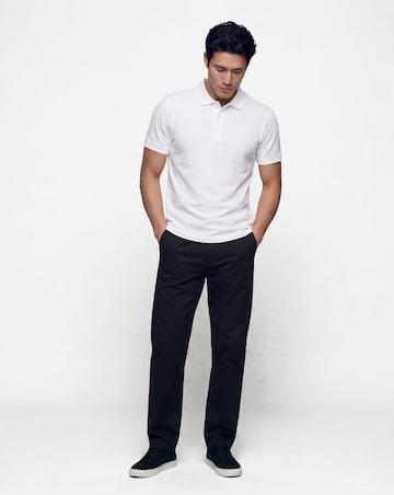 Pure Cotton Pique Polo Long- White
