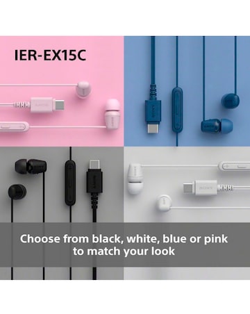 SONY IER-EX15C USB-C Wired Earphones - Pink