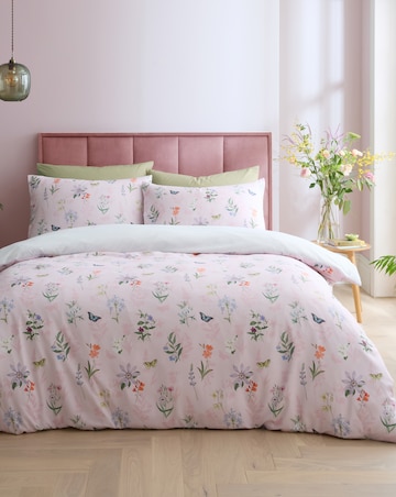 RHS x Catherine Lansfield Enchanted Butterfly Garden Soft Touch Duvet Cover Set